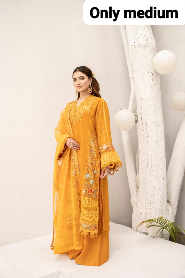 Maria.B chiffon embroidered 3 piece