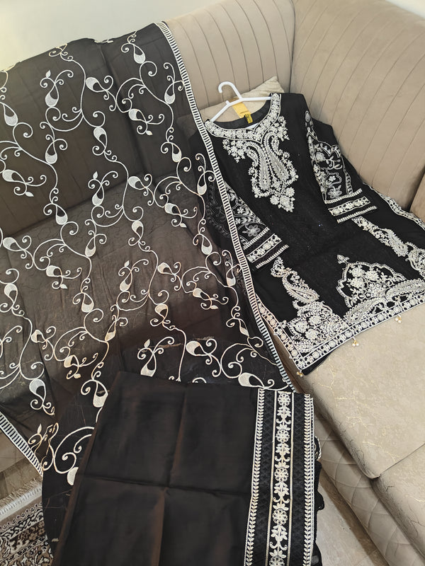 Chiffon Embroidered 3 piece